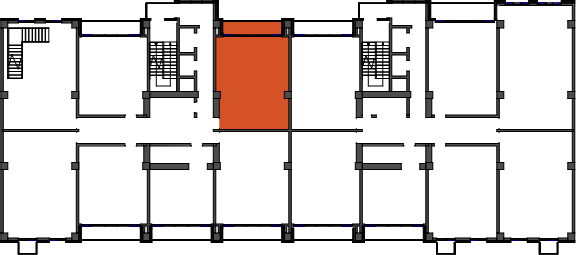 location of the building in the complex