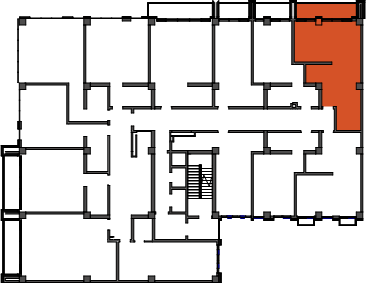 location of the building in the complex