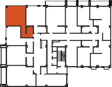 location of the building in the complex