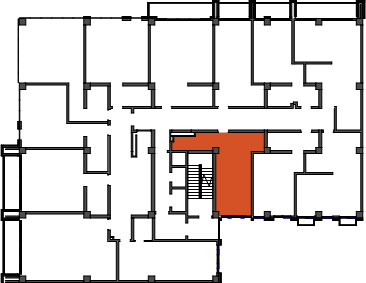 location of the building in the complex