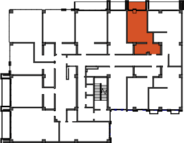location of the building in the complex