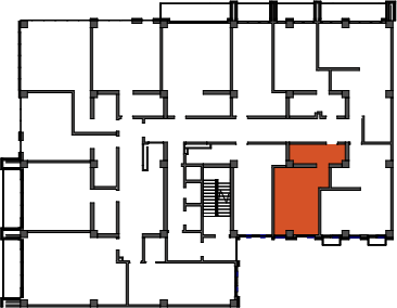 location of the building in the complex
