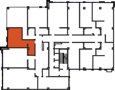 location of the building in the complex