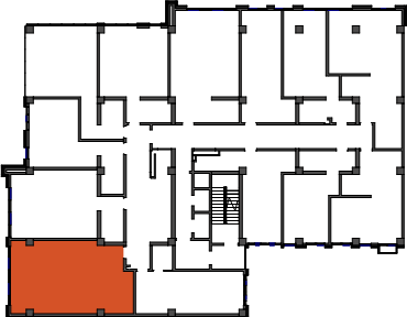 location of the building in the complex
