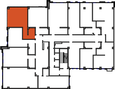 location of the building in the complex