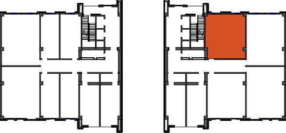 location of the building in the complex