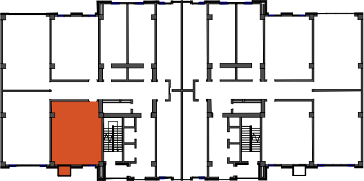 location of the building in the complex