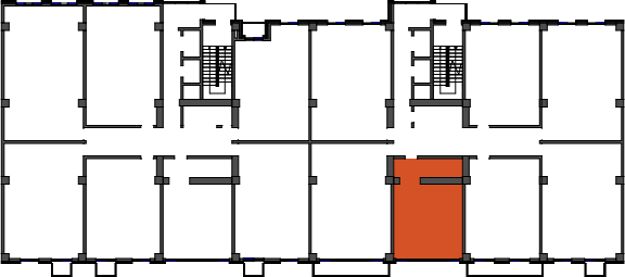 location of the building in the complex