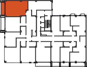 location of the building in the complex