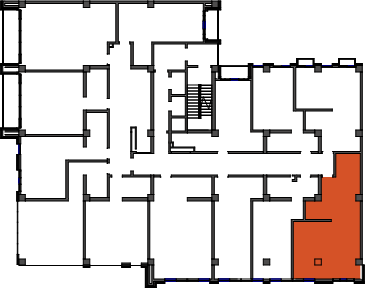 location of the building in the complex