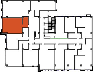 location of the building in the complex