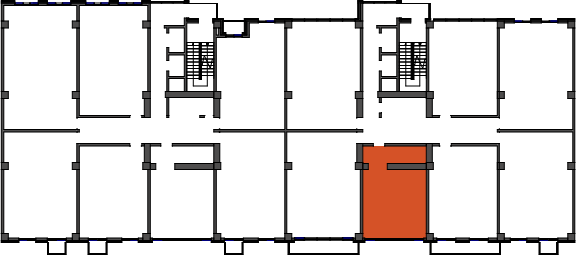 location of the building in the complex