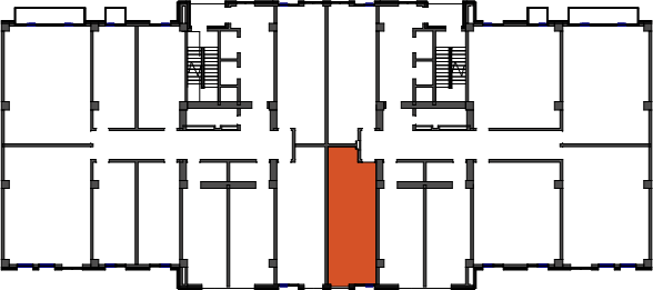 location of the building in the complex