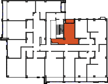 location of the building in the complex