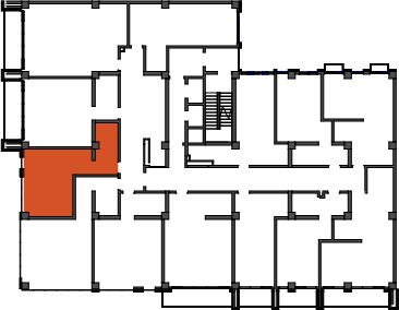 location of the building in the complex