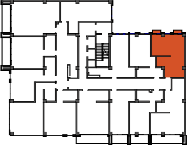location of the building in the complex