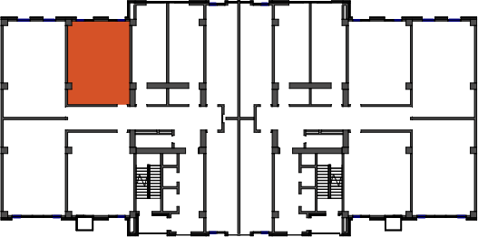 location of the building in the complex