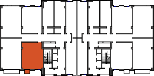 location of the building in the complex