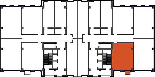 location of the building in the complex
