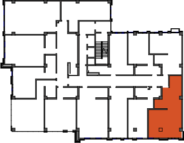 location of the building in the complex