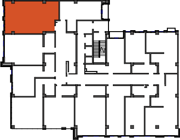 location of the building in the complex