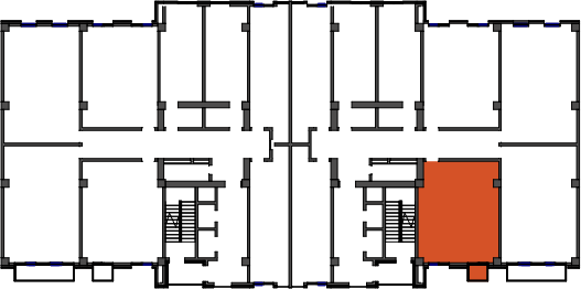 location of the building in the complex