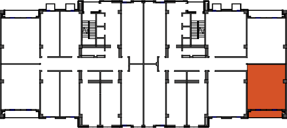 location of the building in the complex