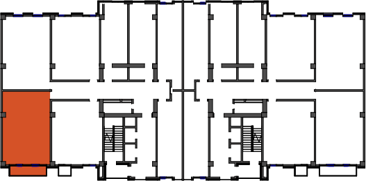 location of the building in the complex