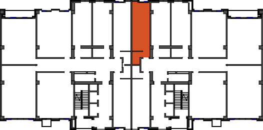 location of the building in the complex