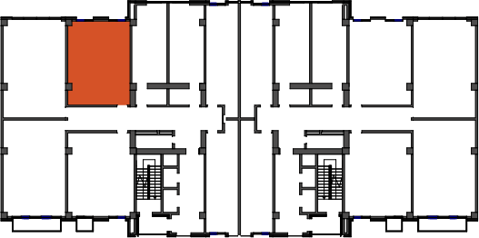 location of the building in the complex
