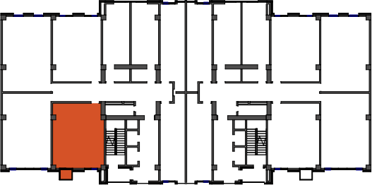 location of the building in the complex