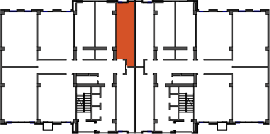 location of the building in the complex