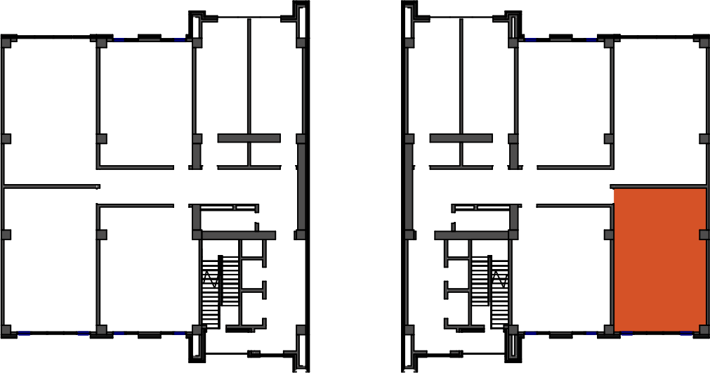 location of the building in the complex