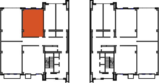 location of the building in the complex