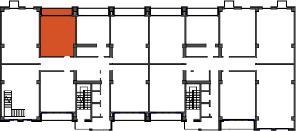 location of the building in the complex