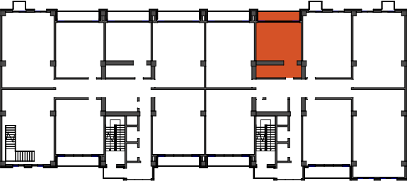 location of the building in the complex