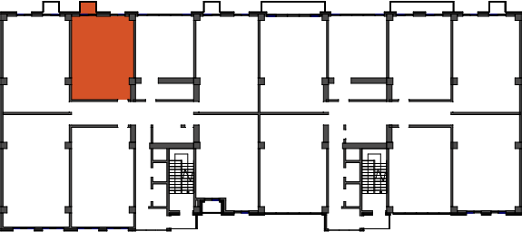 location of the building in the complex