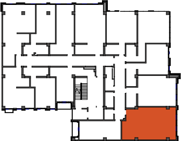 location of the building in the complex