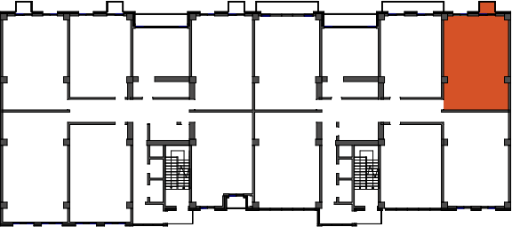 location of the building in the complex