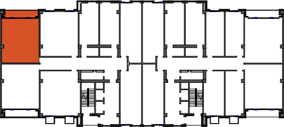 location of the building in the complex