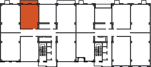 location of the building in the complex