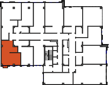 location of the building in the complex