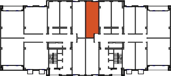 location of the building in the complex