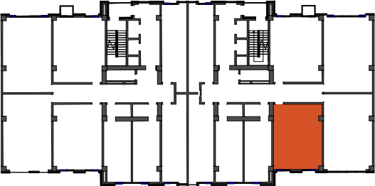 location of the building in the complex