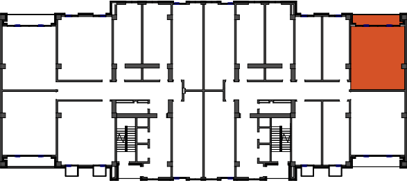 location of the building in the complex
