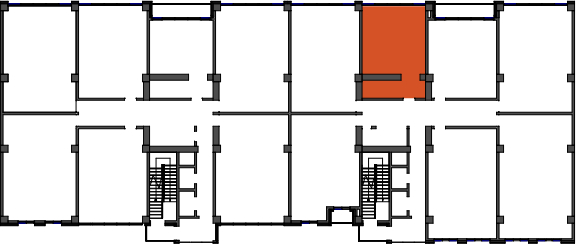 location of the building in the complex