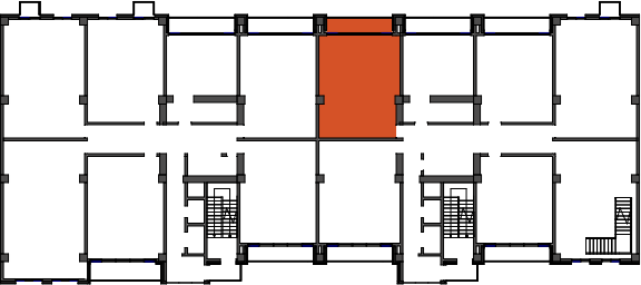 location of the building in the complex