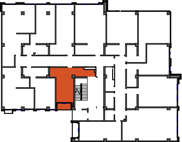 location of the building in the complex