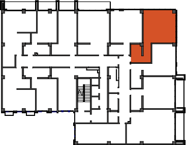location of the building in the complex