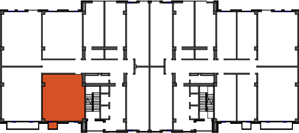 location of the building in the complex